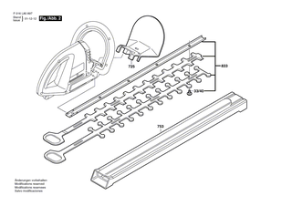 BOSCH Typschild | Ersatzteile für Heckenschere | 160111A3H3