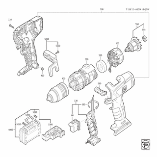 FEIN Getriebe | Ersatzteile für ASCM 18 QSW | 30109211010