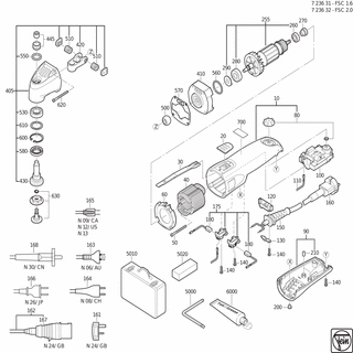 FEIN Schraube | Ersatzteile für FSC 1.6 (50/60Hz, 220/230V) | 43070014000