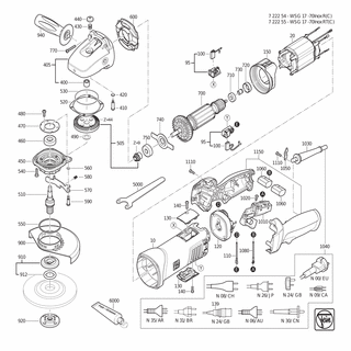 FEIN Zweil.Mutterndreher | Ersatzteile für WSG 17-70 INOX R (C) | 62910022002