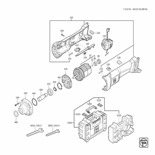 FEIN Motor EC | Ersatzteile für AGSZ 18-280 BL (18V) | 54113016810