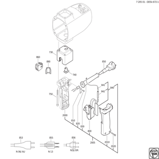 FEIN Handgriff | Ersatzteile für DDSk 672-1 (50Hz, 240V) | 31204064047