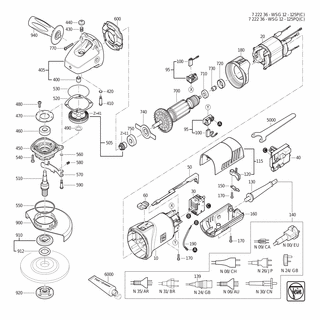 FEIN Motorgehäuse | Ersatzteile für WSG 12-125 P (C) | 31901174000