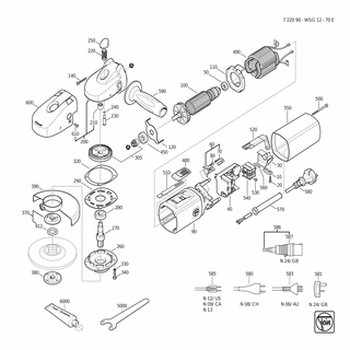 FEIN Kohlebürste | Ersatzteile für WSG 12-70 E (60Hz, 220V) | 30711132003
