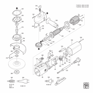 FEIN Luftleitring | Ersatzteile für WSG 12-125 (60Hz, 220V) | 31428118007