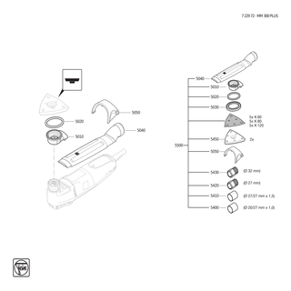 FEIN Schleifplatten-Set, gelocht | Ersatzteile für MM 300 | 63806136220