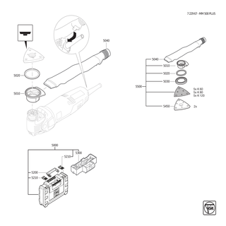 FEIN Einpressvorrichtung Set | Ersatzteile f�r MM 500 (50-60Hz, 220-230V) | 64122127000