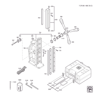 FEIN F�hrung | Ersatzteile f�r KBE 35 (D) (50-60Hz, 220-230V) | 34300000047