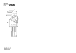 BOSCH Hex Key Set 9-piece - 1600A02C05