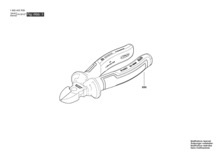 BOSCH VDE Diagonal Side Cutter 160mm - 1600A02R26