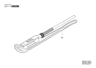 BOSCH 90 420mm corner pip - 1600A02W3W