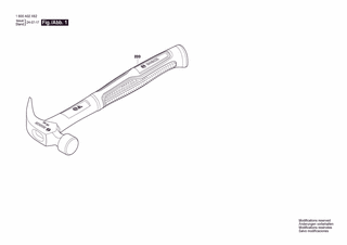 BOSCH Claw hammer 16oz - 1600A02X62