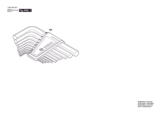 BOSCH Hex key set 10-Piece short/silver - 1600A032FU