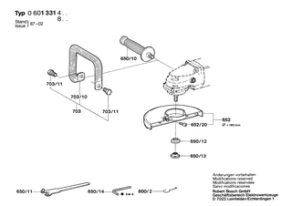 BOSCH Zusatzhandgriff | Ersatzteile f�r 1331.4 | 16020250A1