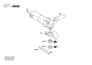 BOSCH Zusatzhandgriff | Ersatzteile f�r GWS 5-100 | 1619P16111