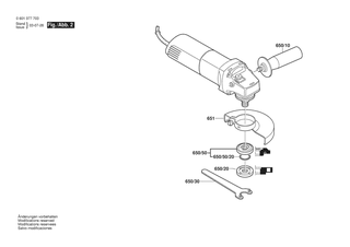BOSCH Zusatzhandgriff | Ersatzteile fr GWS 850 CE | 1619P16111