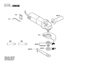 BOSCH Zusatzhandgriff | Ersatzteile f�r GWS 8-125 CE | 1619P16111
