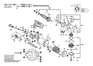 BOSCH Zusatzhandgriff | Ersatzteile fr GWS 7-115 | 1619P16111