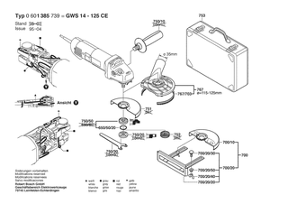 BOSCH Zusatzhandgriff | Ersatzteile f�r GWS 14-125 CE | 1619P16111