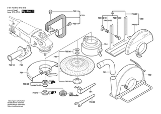 BOSCH L�fter | Ersatzteile f�r GWS 23-180 J | 1600A00J93