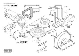 BOSCH L�fter | Ersatzteile f�r GWS 23-230 | 1600A00J93