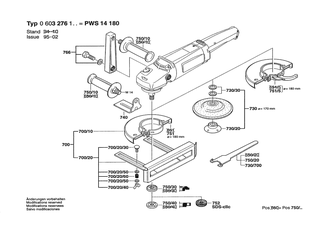 BOSCH Leitungsf�hrung | Ersatzteile f�r PWS 14-180 | 3601025003