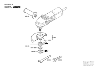 BOSCH Zusatzhandgriff | Ersatzteile f�r PWS 5-115 | 1619P16111