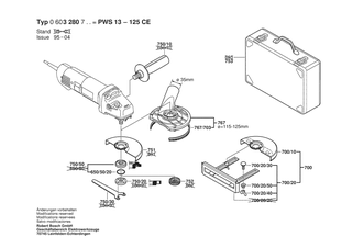 BOSCH Zusatzhandgriff | Ersatzteile f�r PWS 13-125 CE | 1619P16111