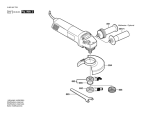 BOSCH Polschuh | Ersatzteile f�r PWS 10-125 CE | 1607000F0P