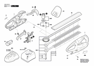 BOSCH Firmenschild AHS 45-15 LI | Ersatzteile für AHS 45-15 LI | 2609006164
