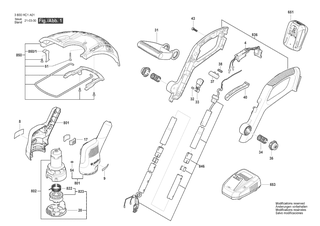 BOSCH Motorbaugruppe | Ersatzteile fr EasyGrassCut 18-26 | F016F05334