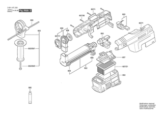 BOSCH Befestigungssatz | Ersatzteile f�r GSB 10 RE | 2607001305