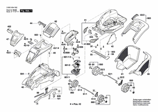 BOSCH Auslösehebel | Ersatzteile für Rotak 430 LI | F016L68004