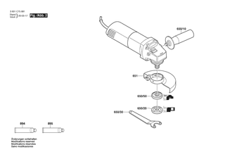 BOSCH Zusatzhandgriff | Ersatzteile f�r GWS 660 | 1619P16111