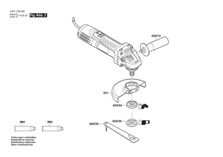 BOSCH Geh�usedeckel | Ersatzteile f�r GWS 7-125 | 1619P02843