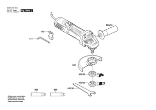 BOSCH Sechskantmutter DIN 934-M6-8-A | Ersatzteile f�r GWS 7-100 | 2915011007
