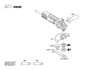 BOSCH Verstellschieber | Ersatzteile f�r GWS 900-125 S | 1619P10968