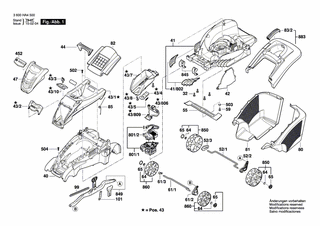BOSCH Hebel | Ersatzteile für Rotak 43 LI M | F016L65394