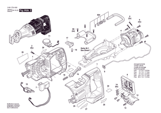 BOSCH Verschlusshebel | Ersatzteile f�r GSA 18V-32-2 | 1617S021TP