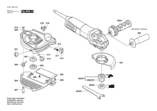 BOSCH Schleifspindel | Ersatzteile fr AG50-10 | 1607000D6B