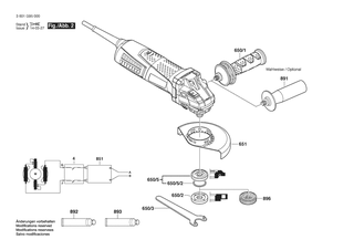 BOSCH Zusatzhandgriff | Ersatzteile fr GWS 15-150 CI | 1619P16111