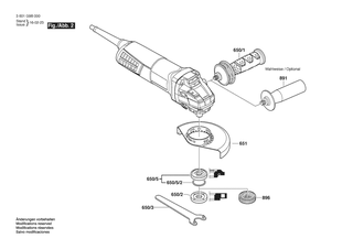 BOSCH Zusatzhandgriff | Ersatzteile f�r GWS 9-125 | 1619P16111
