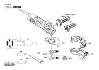 BOSCH Zusatzhandgriff | Ersatzteile fr GWS 19-125 CI | 1619P16111