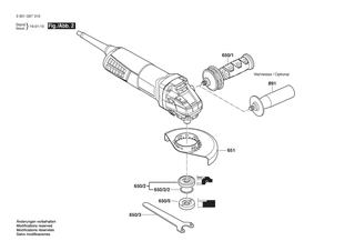BOSCH Schleifspindel | Ersatzteile f�r GWS 10-45 | 1607000D6B