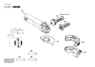 BOSCH Getriebegeh�use | Ersatzteile f�r GWX 14-125 | 1607000E9X