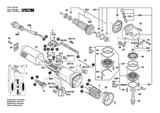 BOSCH Zusatzhandgriff | Ersatzteile fr GWS 8-115 | 1619P16111