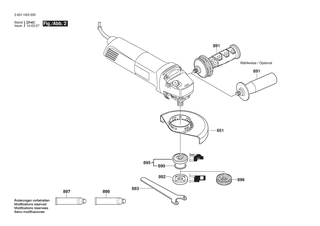 BOSCH Zusatzhandgriff | Ersatzteile fr GWS 8-115 | 1619P16111