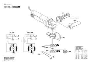 BOSCH Teilesatz | Ersatzteile f�r GWS 11-125 CIE | 1607000378