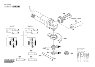 BOSCH Zusatzhandgriff | Ersatzteile fr GWS 1400 | 1619P16111