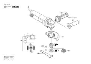 BOSCH Zusatzhandgriff | Ersatzteile f�r GWS 14-125 INOX | 1619P16111